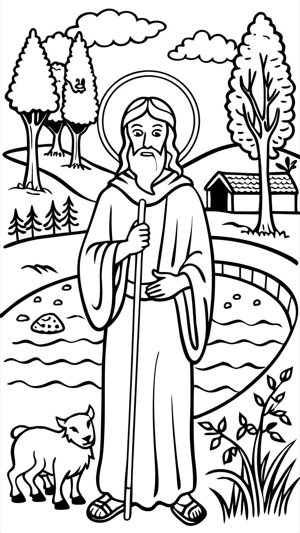 coloring pages john the baptist